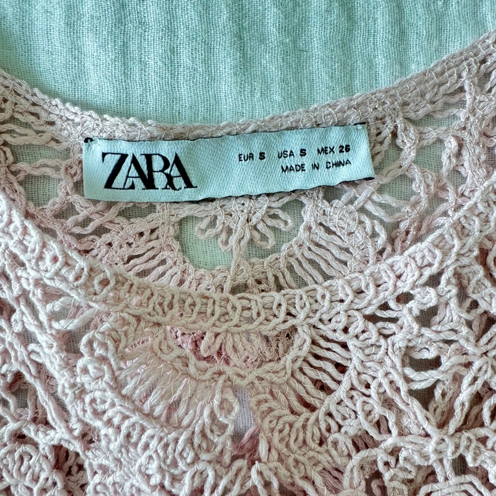 ZARA Pink Crochet Crop Top – Size S 🩷 - Picture 10 of 11